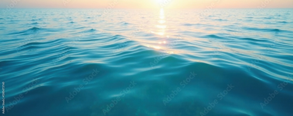 Obraz premium Calming oceanic atmosphere with subtle ripples, nature, ocean, atmospheric