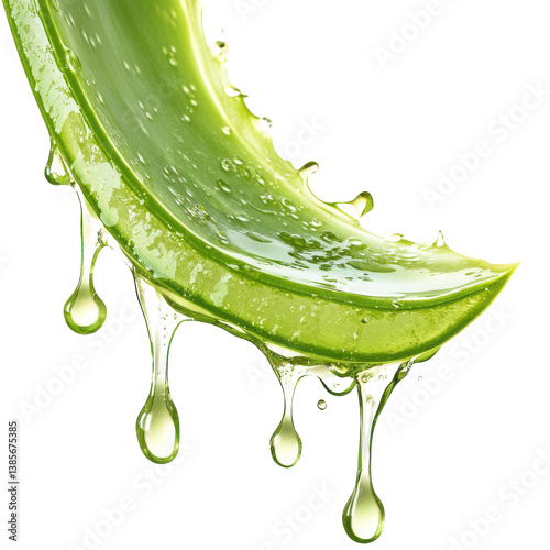 Aloe Vera Gel Splashing Fresh Natural Skincare, isolated on transparent background