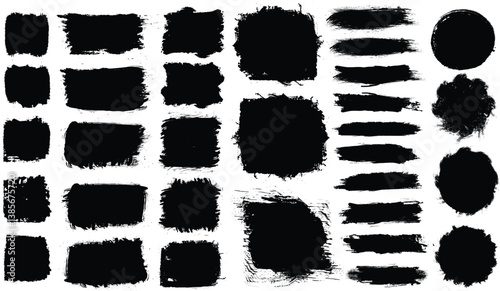 Vector Black Grunge frame set	