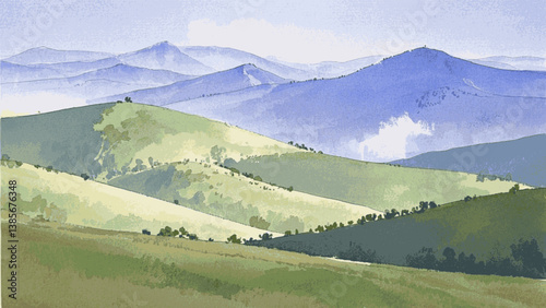 Whispers of the valley isolated watercolor vector illustration svg