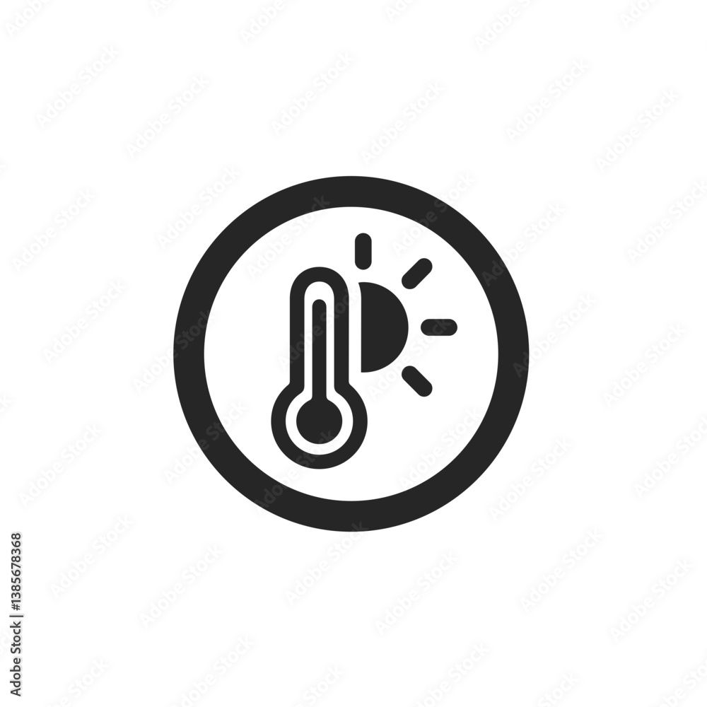 Circular Thermometer with Sun Circular Thermometer with Sun