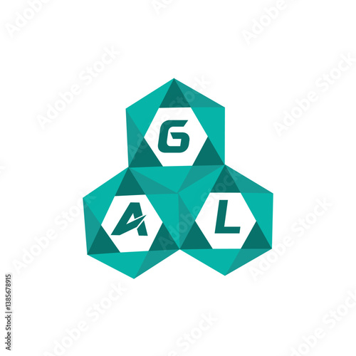 GAL creative minimalist letter logo. GAL unique vector initials alphabet letter logo design