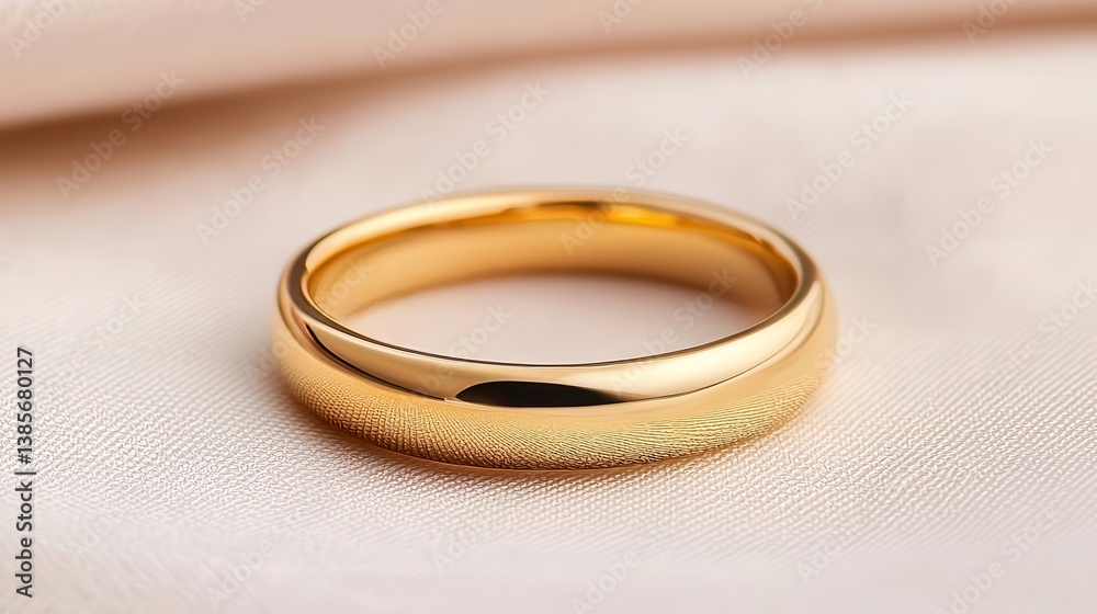 Slim yellow gold ring with a sleek polished design, a timeless minimalist wedding piece Slim yellow gold ring with a sleek polished design, a timeless minimalist wedding piece