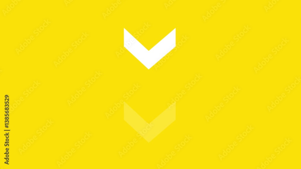 Arrow moving down - loopable. red animation of a directional downward arrow.