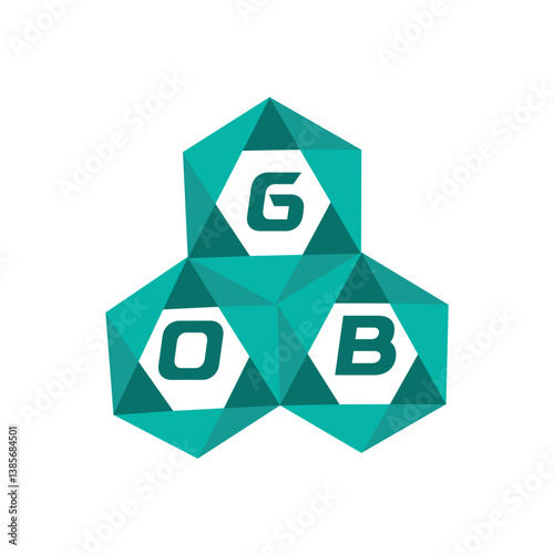 GOB creative minimalist letter logo. GOB unique vector initials alphabet letter logo design