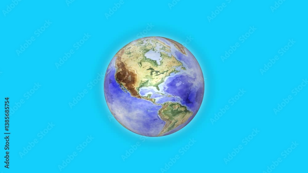 Rotating planet Earth from space. Seamless loop animation. Earth Rotation 4k. NASA website Rotating planet Earth from space. Seamless loop animation. Earth Rotation 4k. NASA website