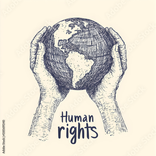 human right day. Celebrating Human Rights, AI generative.