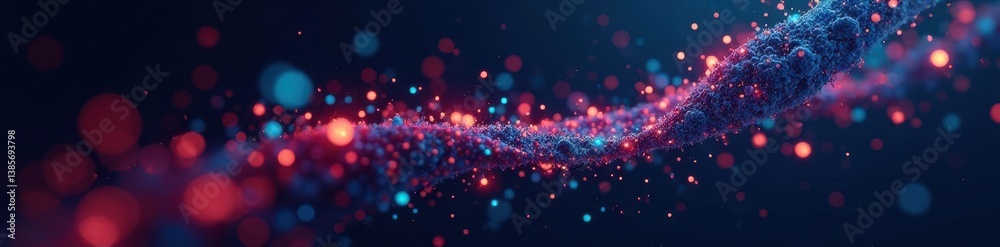 A mesh of abstract technology particles suspended in a dark background, technology, glow, digital A mesh of abstract technology particles suspended in a dark background, technology, glow, digital