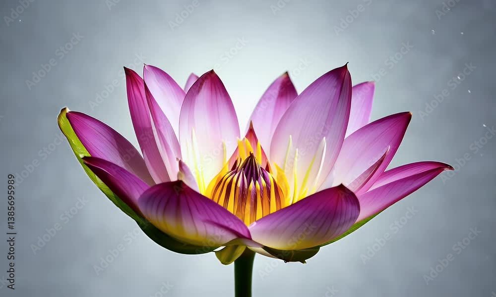 lotus flower on a blue background