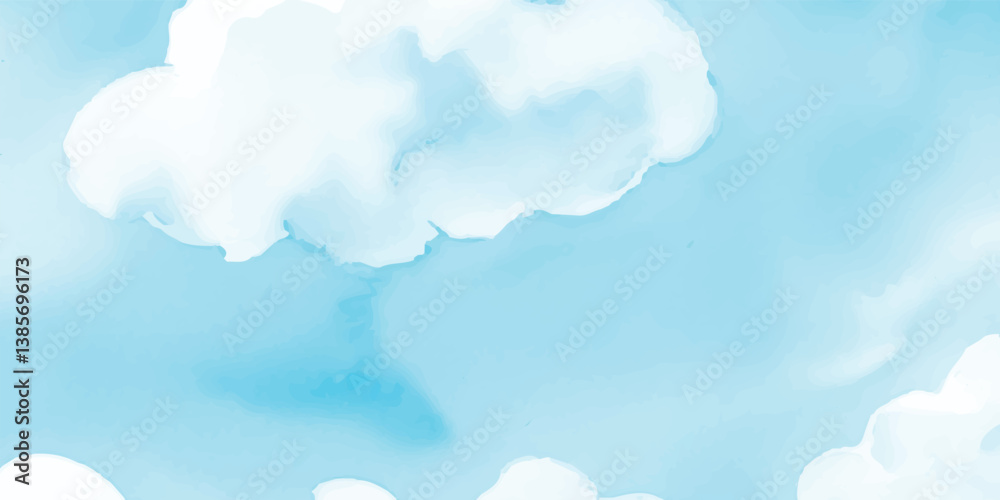 Soft Sky Blue Watercolor Gently Blends with Wet White Paper to Create a Dreamy, Tranquil Scene, Where Fluid Brush Strokes and Subtle Textures Evoke the Calmness of a Peaceful Dream. Soft Sky Blue Watercolor Gently Blends with Wet White Paper to Create a Dreamy, Tranquil Scene, Where Fluid Brush Strokes and Subtle Textures Evoke the Calmness of a Peaceful Dream.