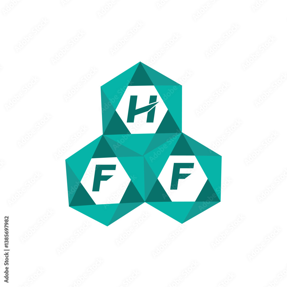 HFF creative minimalist letter logo. HFF unique vector initials alphabet letter logo design HFF creative minimalist letter logo. HFF unique vector initials alphabet letter logo design