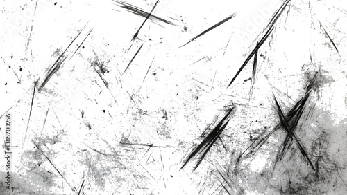 Grunge texture background PNG transparent. Opacity or screen mode usage for overlay Abstract grunge black and white distressed texture background