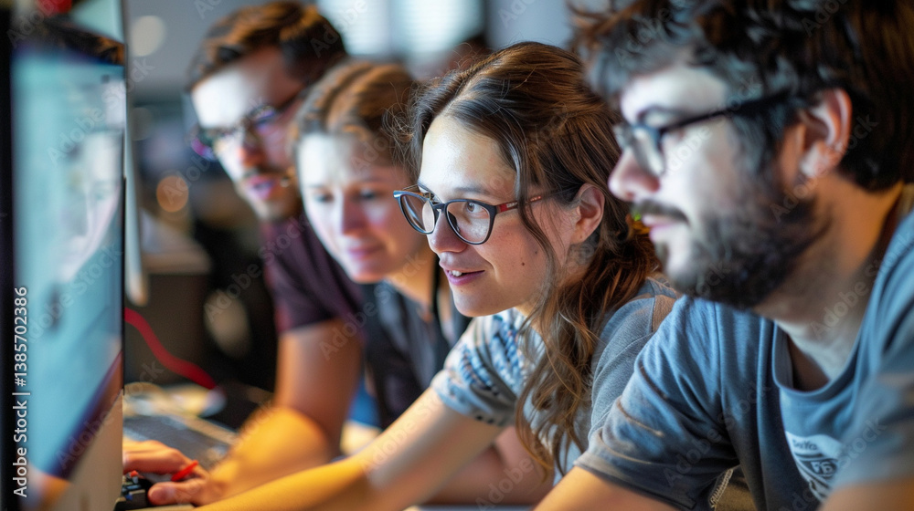 A development team coding and testing software., stock image, HD quality, blog post A development team coding and testing software., stock image, HD quality, blog post
