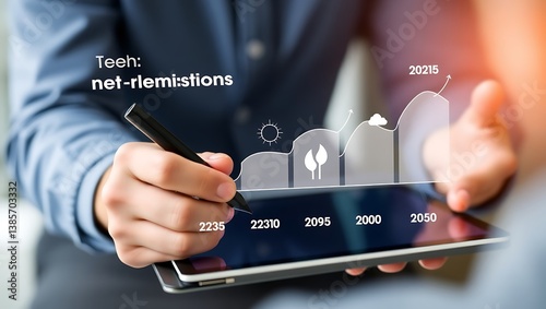 Net Zero Carbon Emissions and Sustainability Strategy, Digital Eco Strategy for Climate Neutral Future, Green Business Growth and CO2 Reduction Plan 