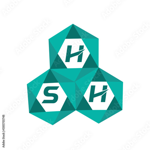 HSH creative minimalist letter logo. HSH unique vector initials alphabet letter logo design photo