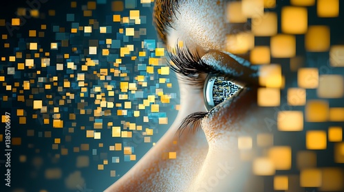 Exploring digital consciousness eye-tracking technology virtual environment futuristic concept insightful perspective