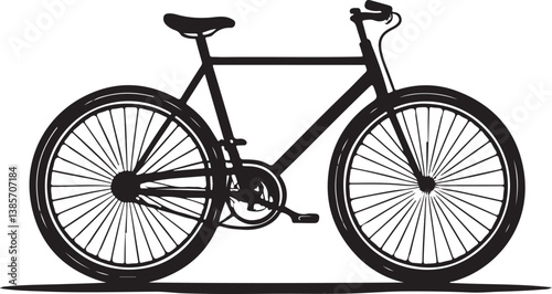 Bicycle Silhouette Vector Icon Design
