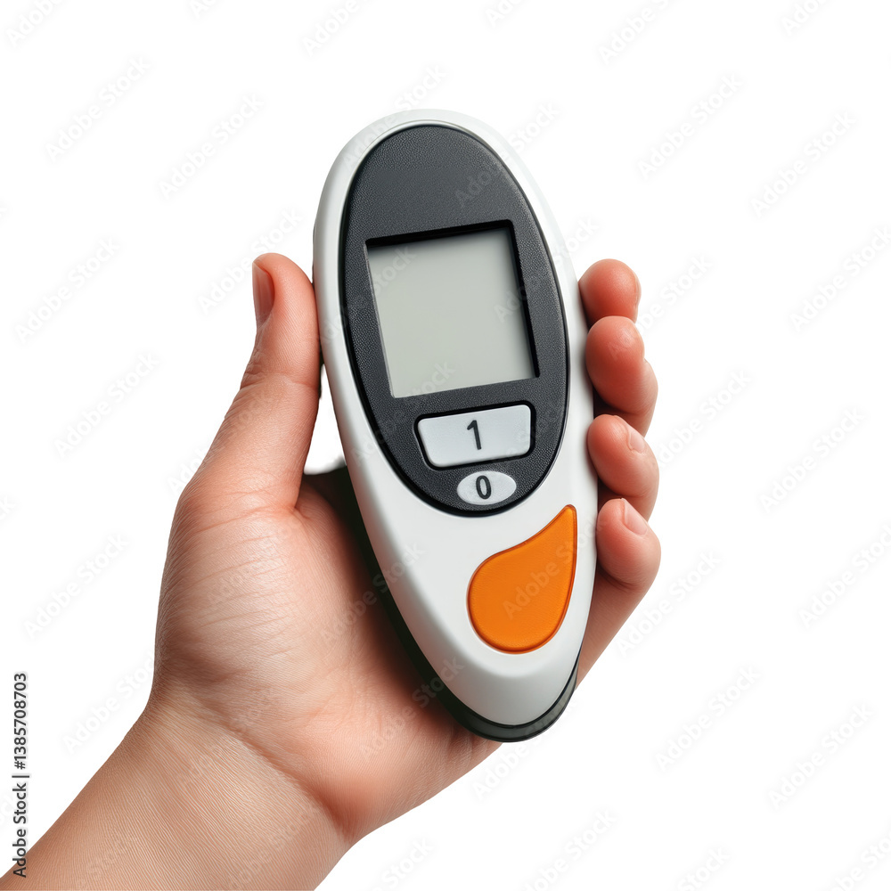 Digital Glucose Meter on transparent background Digital Glucose Meter on transparent background