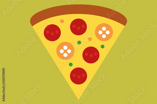 vector illustration of a pizza