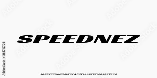 Modern Bold Font. Italic and Number. Typography urban style alphabet fonts for fashion, sport, technology, digital, movie, logo design, vector illustration