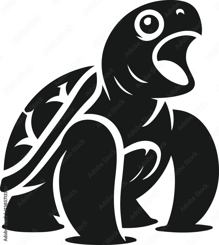 Obraz premium Vector turtle animal silhouette