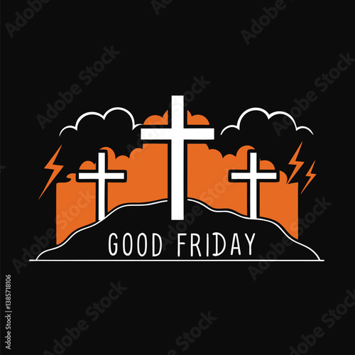 3D gold crucifix of Jesus Christ on the cross with a blue sky background symbolizing faith and spirituality