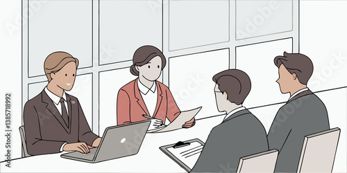 Professional Business Job Interview Scene