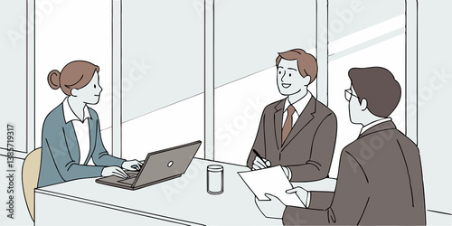 Professional Business Job Interview Scene