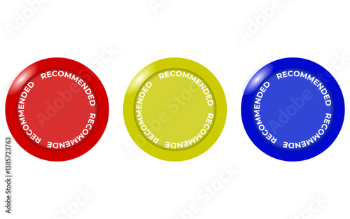 3d icons recommend set vector
Vector set round 3d icons recommendation