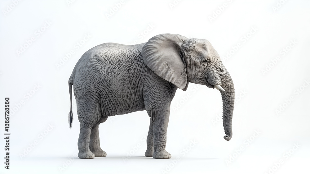 Obraz premium Elephant Wildlife: Gray Mammal Portraits Capturing Endangered Pachyderms in Nature and Conservation