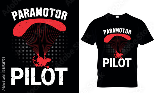 paramotor pilot, paramotor t shirt design