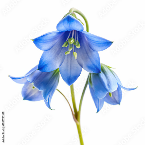 Desert Bluebell on white background photo