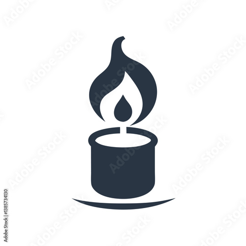 Serene Candle Flame  A Symbol of Peace, Tranquility, and Remembrance