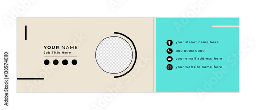  Simple and Elegant Email Signature Template | Flat Design