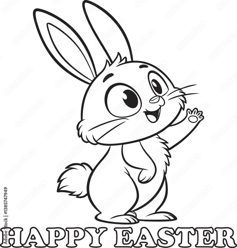 Fototapeta premium easter bunny with easter egg