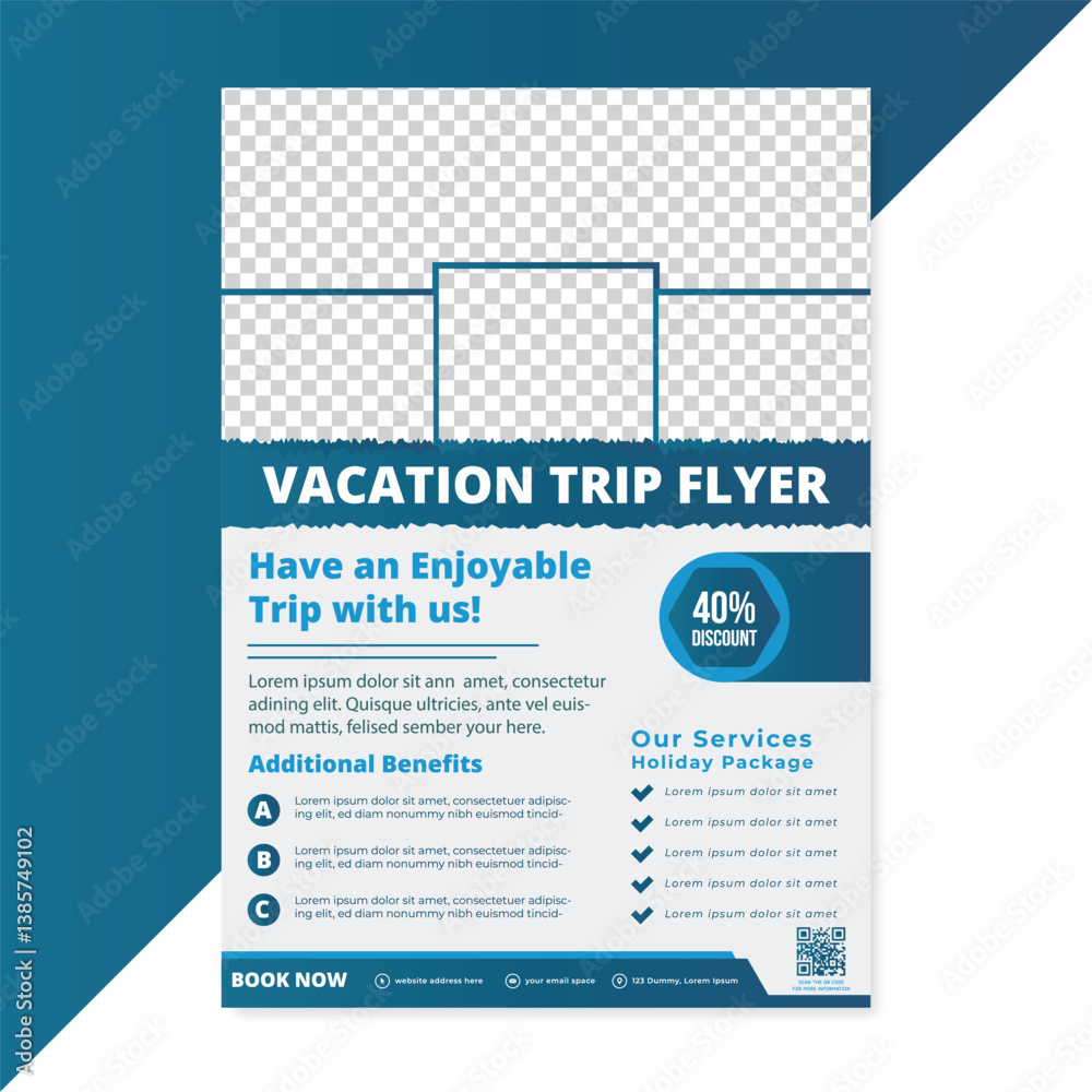 Obraz premium Travel flyer template design