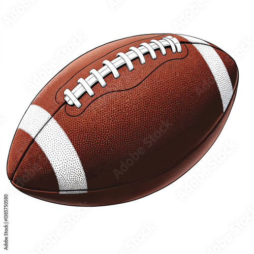 American football sport ball Vector Illustration isolated
