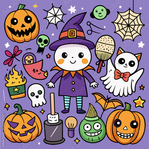 halloween seamless pattern