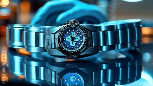 Precision Timepiece: A Chronograph Watch in a Modern Setting