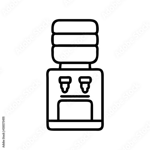 Water cooler dispenser vector illustration for office or home use fresh and clean drinking water supply design