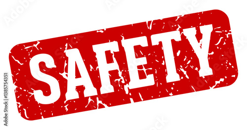 safety rectangular sign. safety stamp
