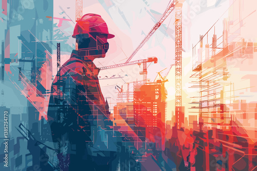 Heavy-duty industrial engineers stand in a pipeline manufacturing facility using digital tablet computers for the construction of products to transport oil, gas and fuel.