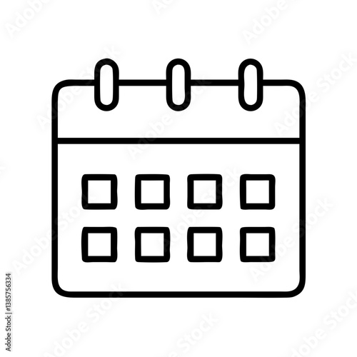Calendar icon vector graphic schedule appointment reminder date event planner organizer  character