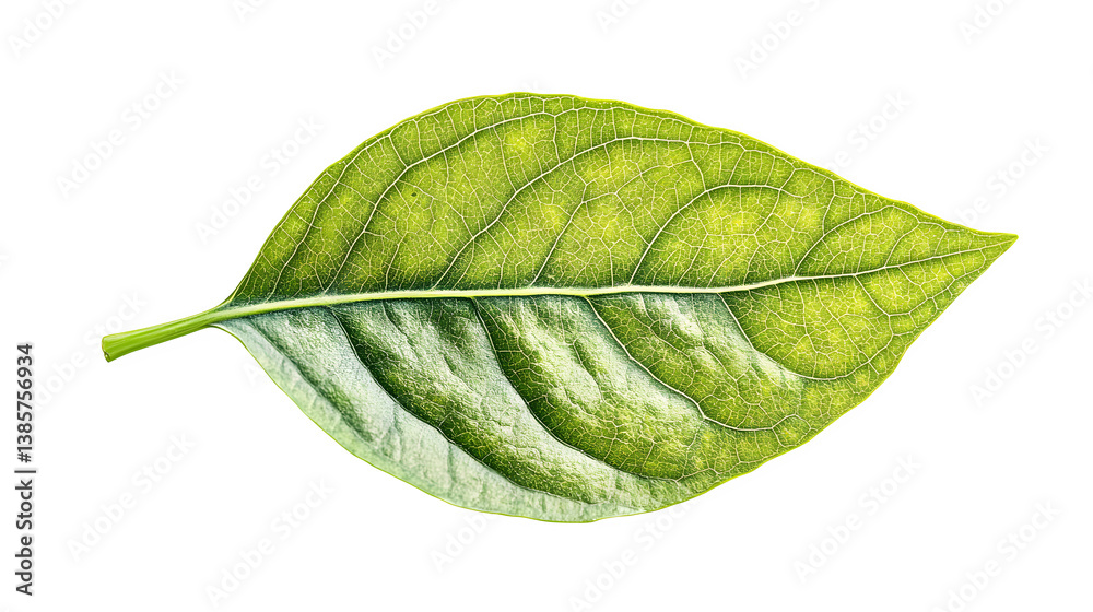 Obraz premium Another green leaf, simple shape, crisp edges,