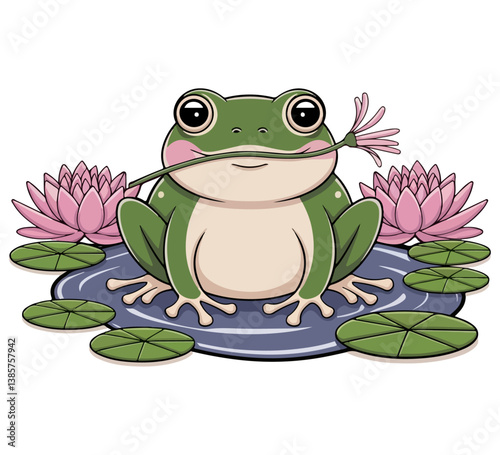 frog on a leaf