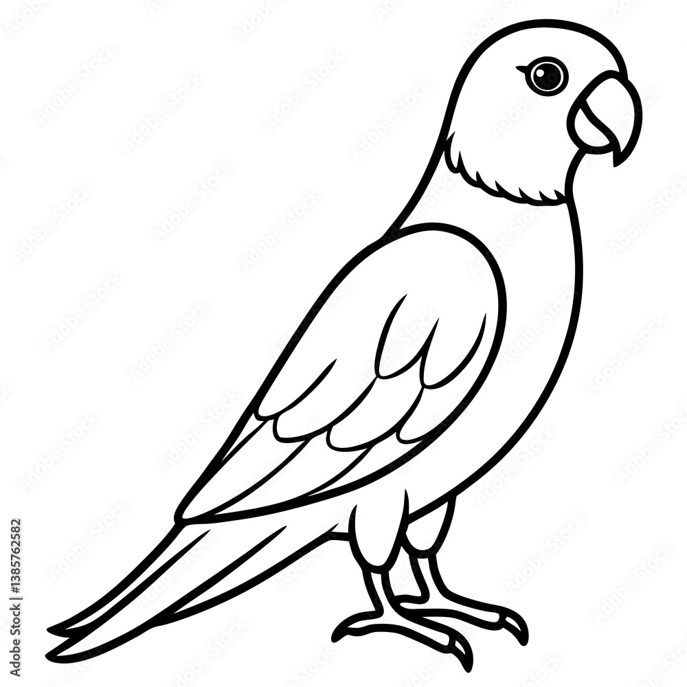 Abstract Macaw Line Art Vector Abstract Macaw Line Art Vector