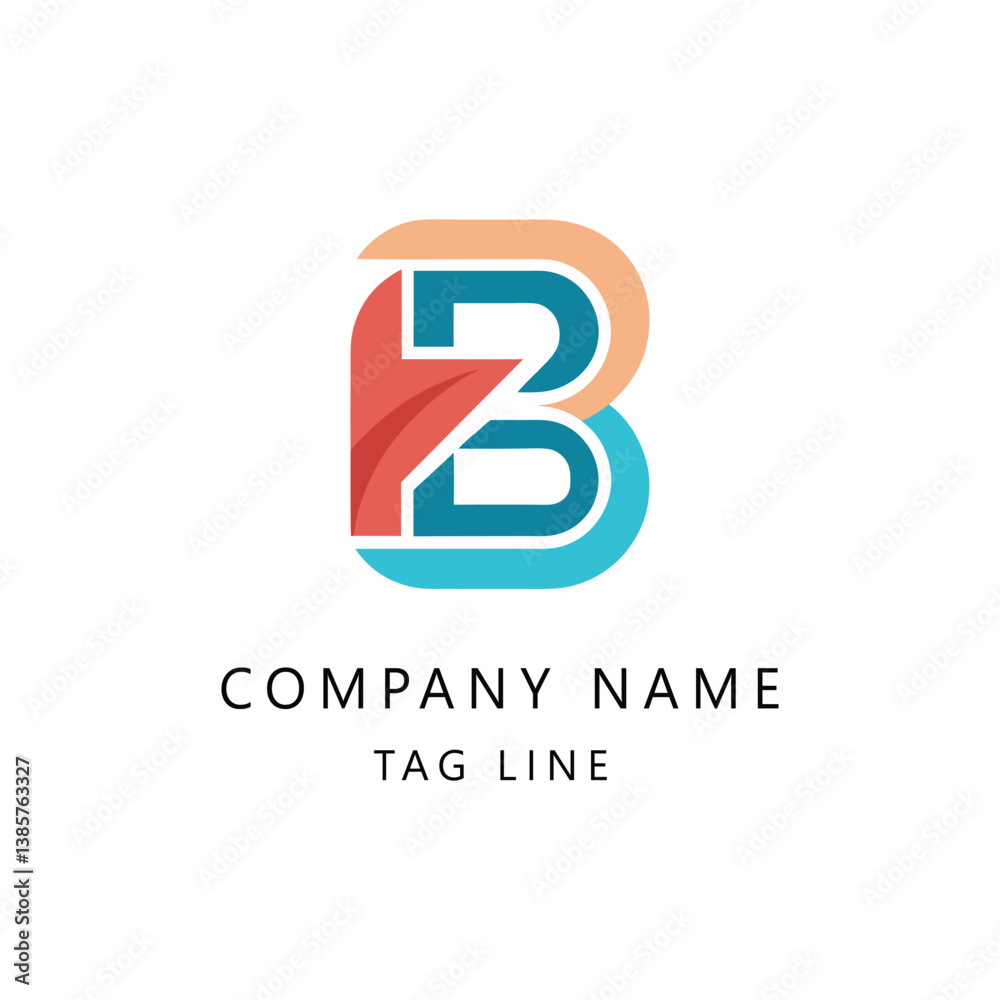 Flat design letter b logo template
Flat design letter b logo template