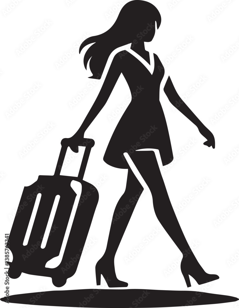 Man with luggage bag silhouette vector, Man with luggage logo vector , Man with luggage vector illustration full body Man with luggage bag silhouette vector, Man with luggage logo vector , Man with luggage vector illustration full body