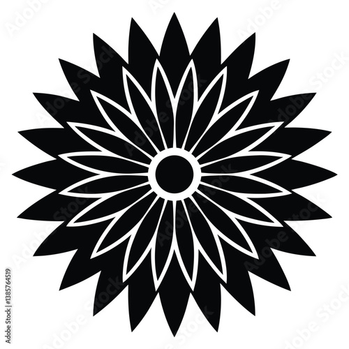 An aster flower icon with thin radiating petals.