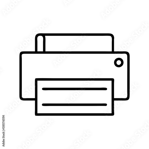 Printer vector icon for printing documents and photos office printer machine laser printer inkjet printer